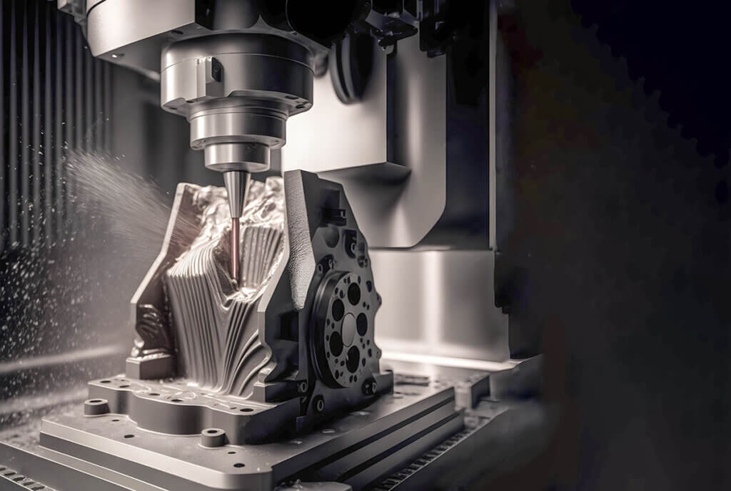 Teil auf Fräsmaschine